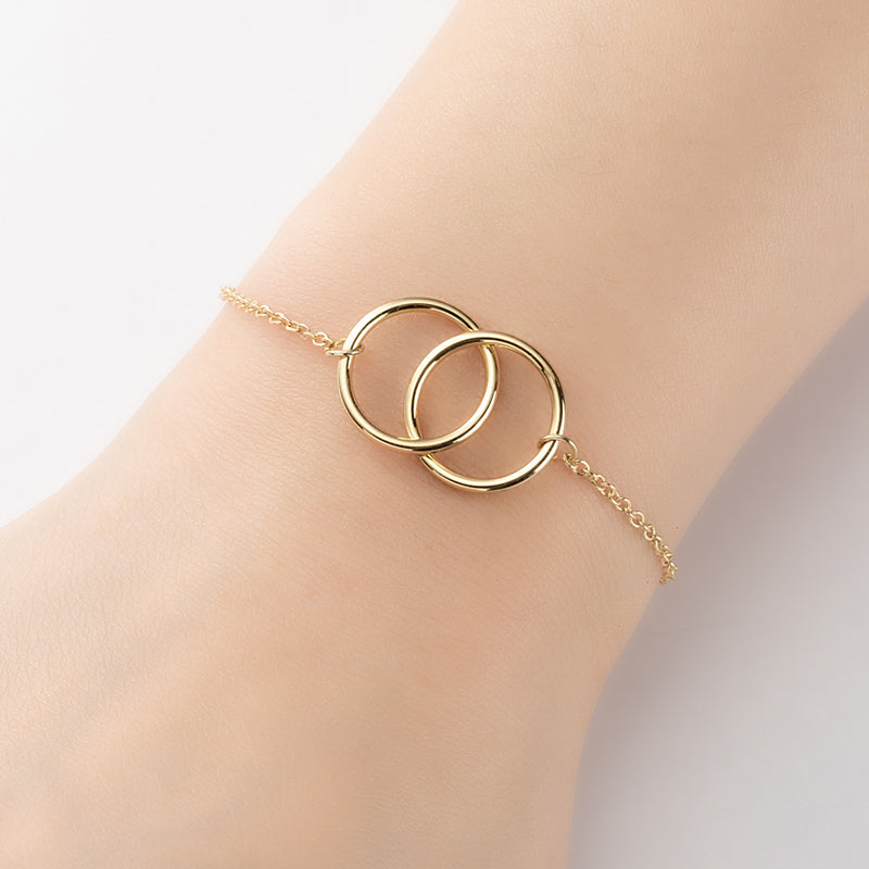 Bracelet double anneaux Acier Inoxydable
