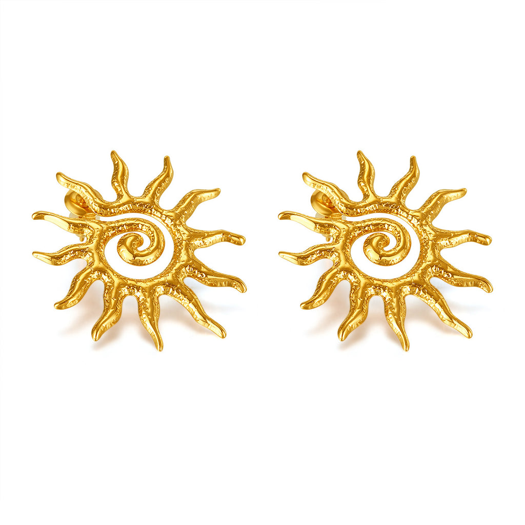 Boucles d'oreilles soleil Acier Inoxydable