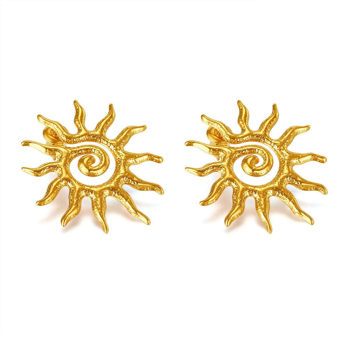 Boucles d'oreilles soleil Acier Inoxydable
